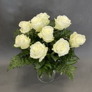 Bukiet 12 białych róż