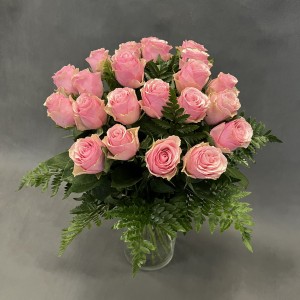 Bukiet 21 różowych róż