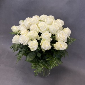Bukiet 25 białych róż