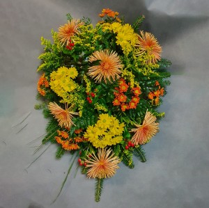 Kompozycja nagrobna pomarańczowa